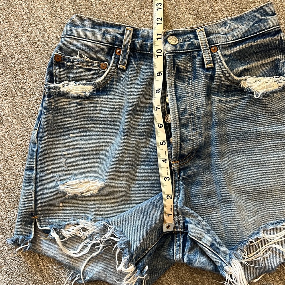 AGOLDE Dee Ultra High Rise Ricochet Denim Short - Picture 9 of 10